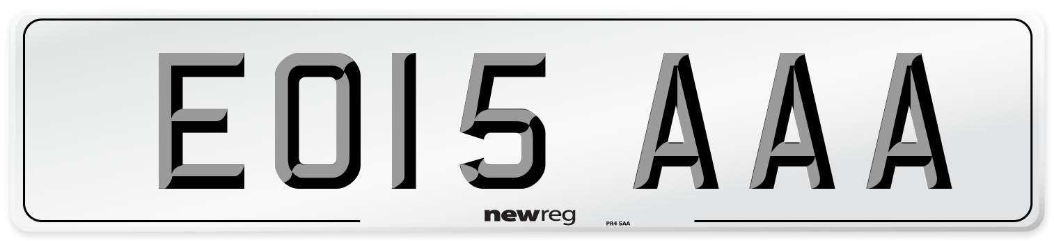 EO15 AAA Number Plate from New Reg